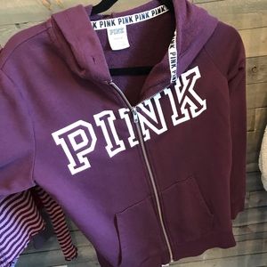 Size xs PINK brand zip up